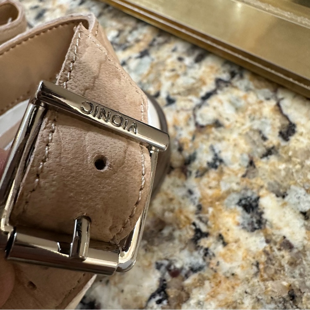 Vionic Kendra Snake Embossed Leather Sandals - Picture 5 of 7